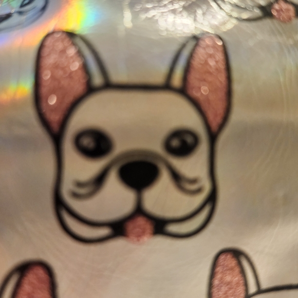 Holographic French Bulldog Makeup Bag ✨ - Picture 4 of 6